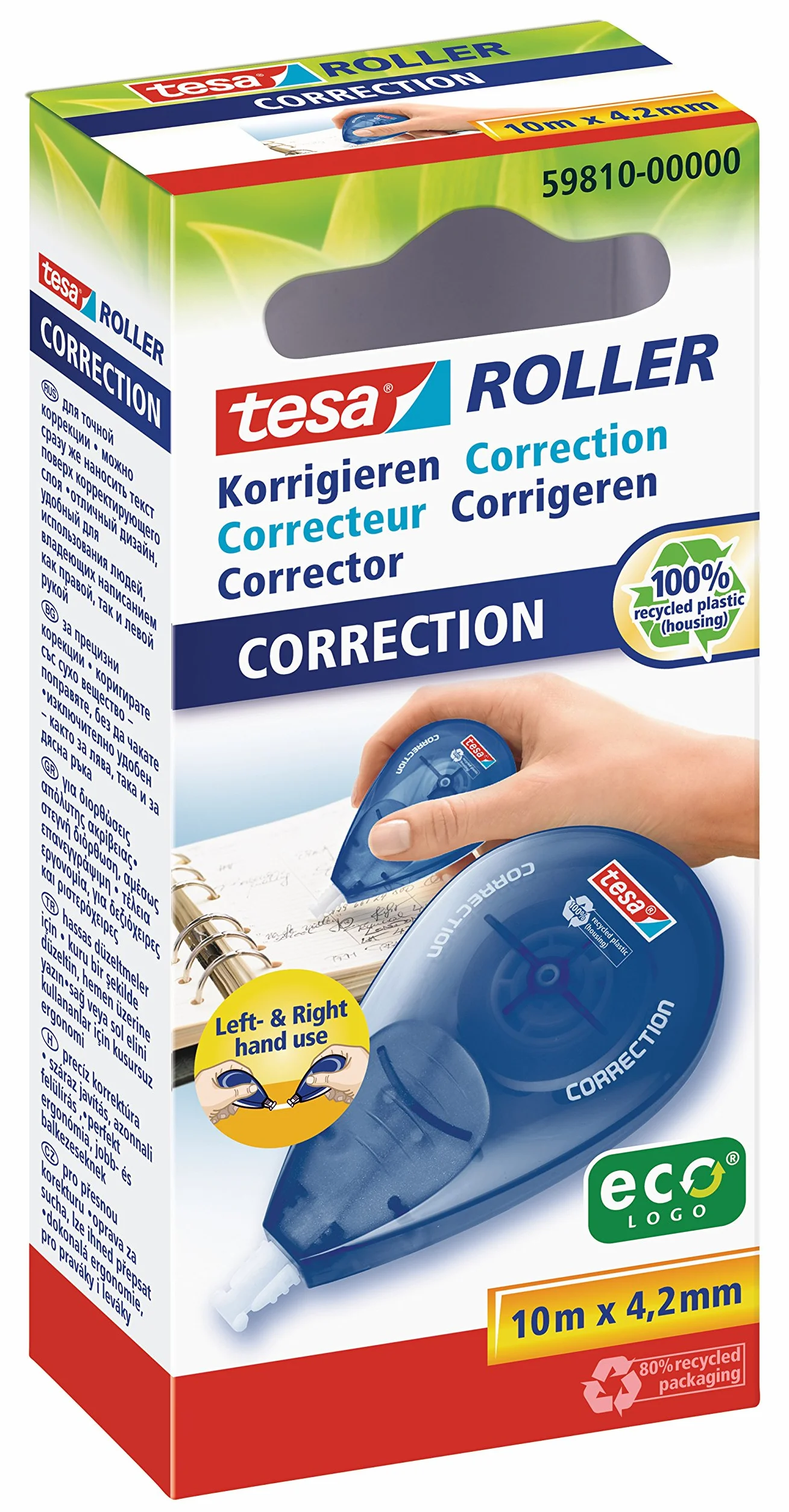 tesa Roller korektor ecoLogo wałek boczny 4,2 mm: 10 m