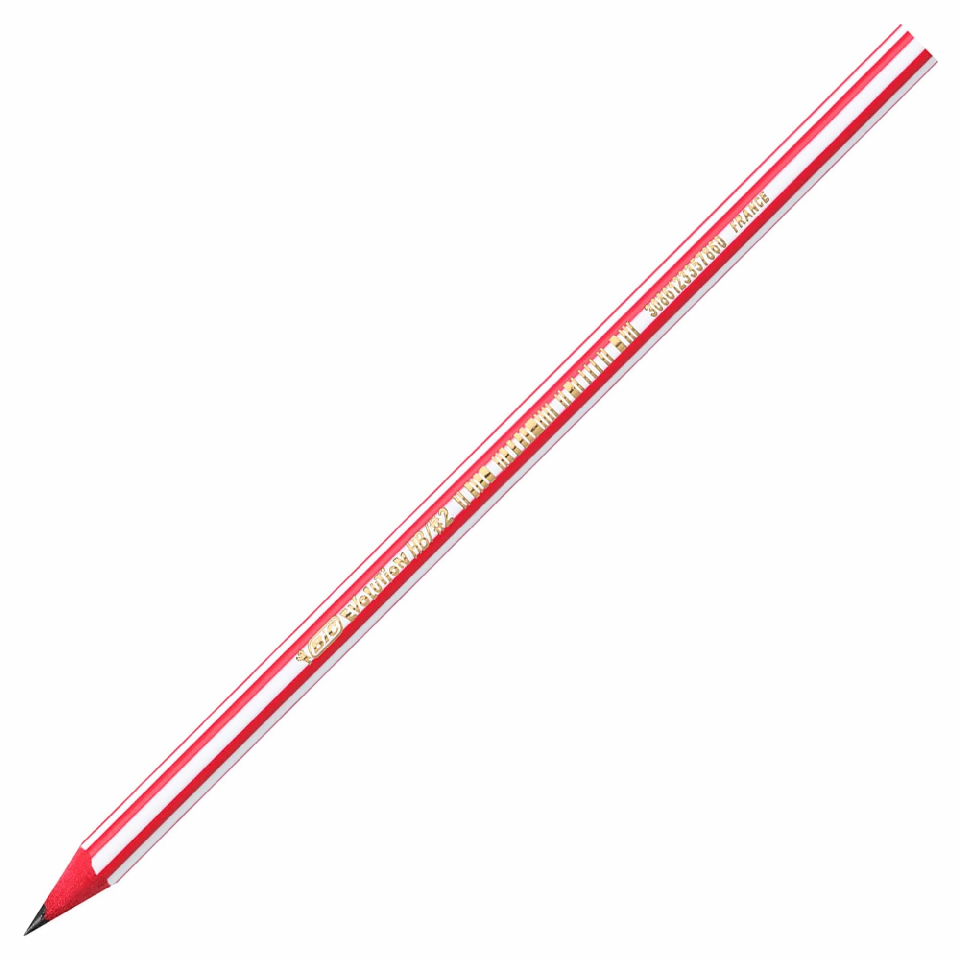 BIC Evolution Stripes ołówek HB – różne kolory obudowy, opakowanie 12 szt.