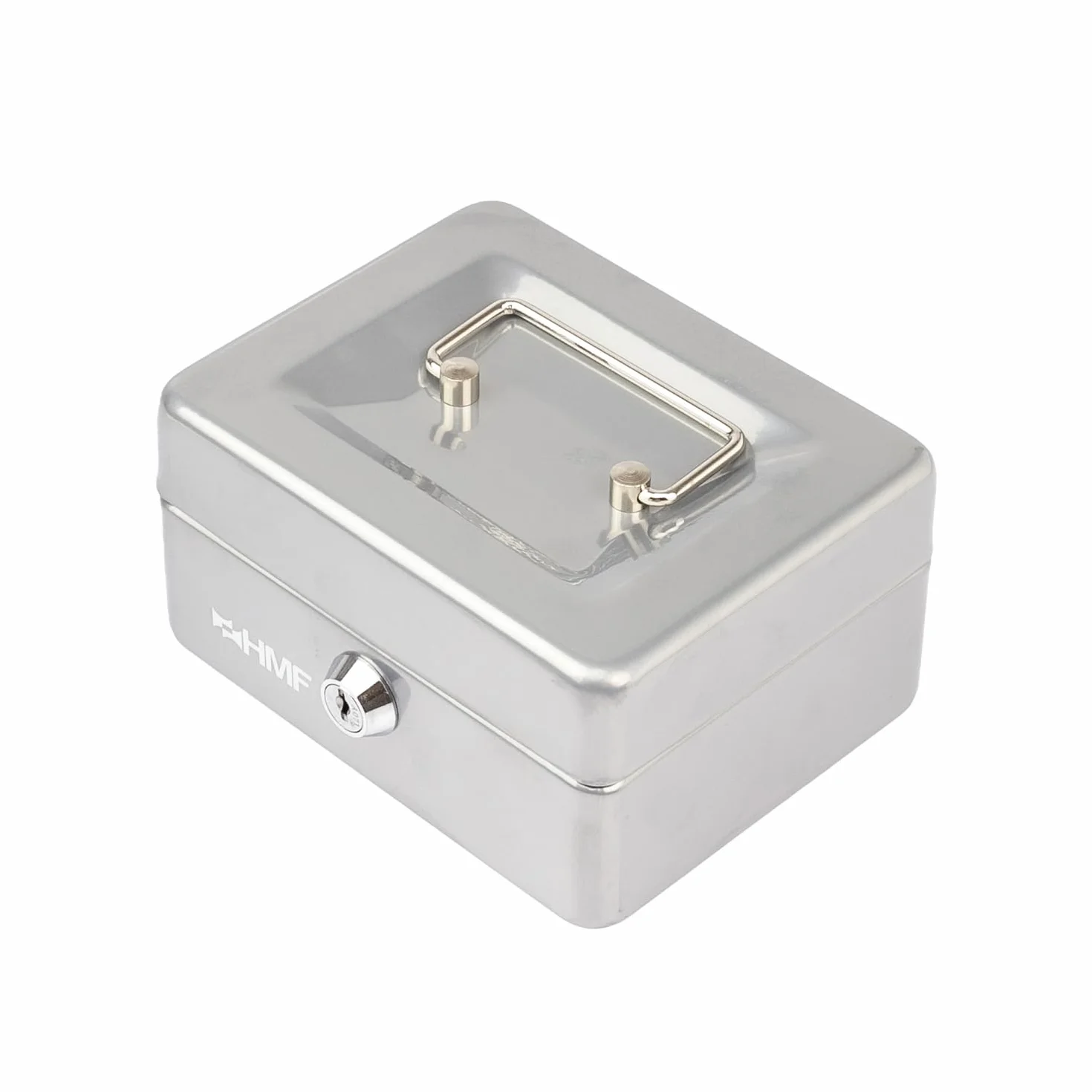 HMF 10215-09 kasetka na pieniądze 15 x 12 x 8 cm, srebrna