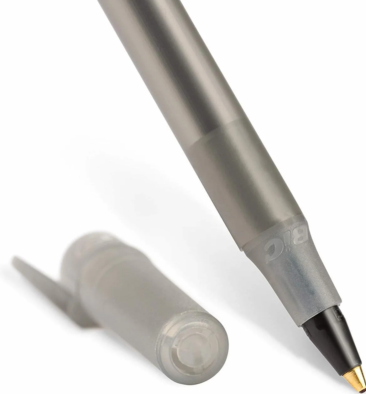 BIC Okrągłe długopisy Stic Xtra Life - 60 sztuk długopisów zbiorczych - średnia końcówka 1,0 mm, 30 czarnych i 30 niebieskich długopisów Combo Pack