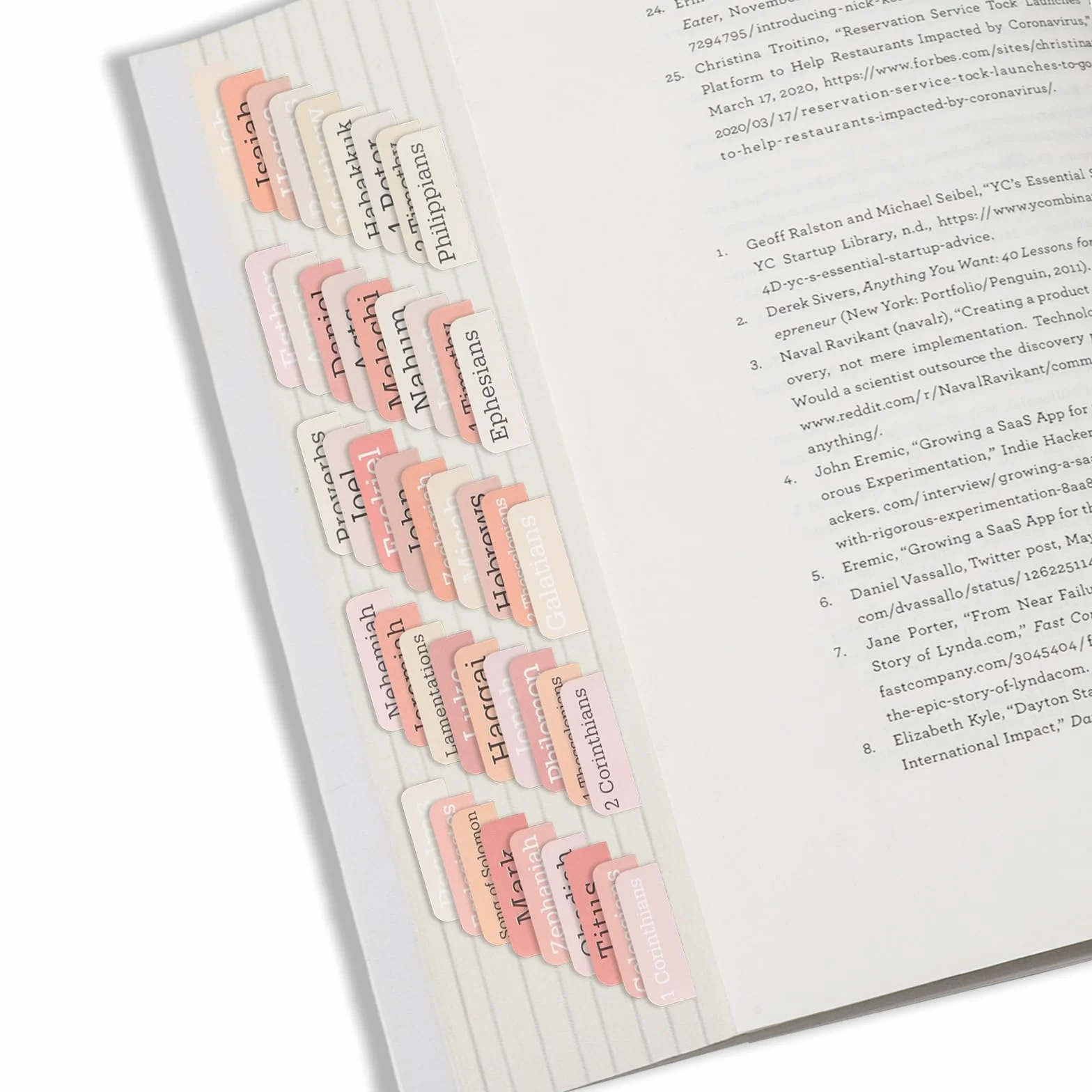 75 szt. zakładek biblijnych, laminowane zakładki biblijne do studiowania Biblii, różowe zakładki biblijne dla kobiet i mężczyzn, łatwe do odczytania i stosowania zakładki do indeksu biblijnego