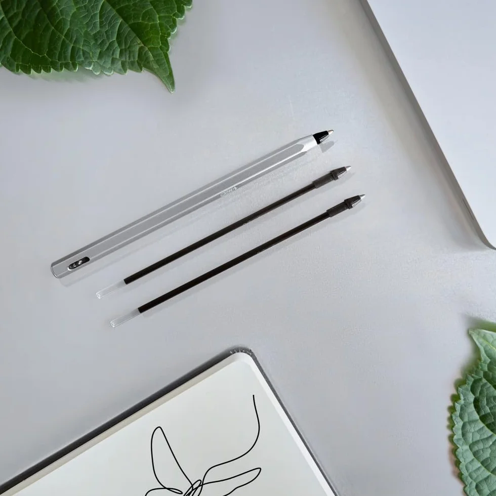 Bic Re'New 3 średnie niebieskie wkłady atramentowe do długopisu Crystal