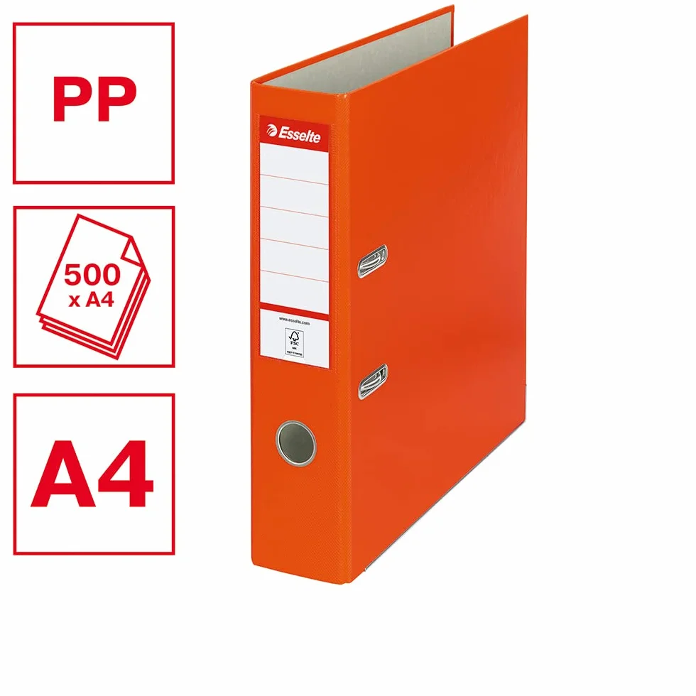 Esselte Teczka DIN A4, OSeries, szerokość grzbietu 75 mm, plastik, 1 szt., 11234, szeroka, pomarańczowa