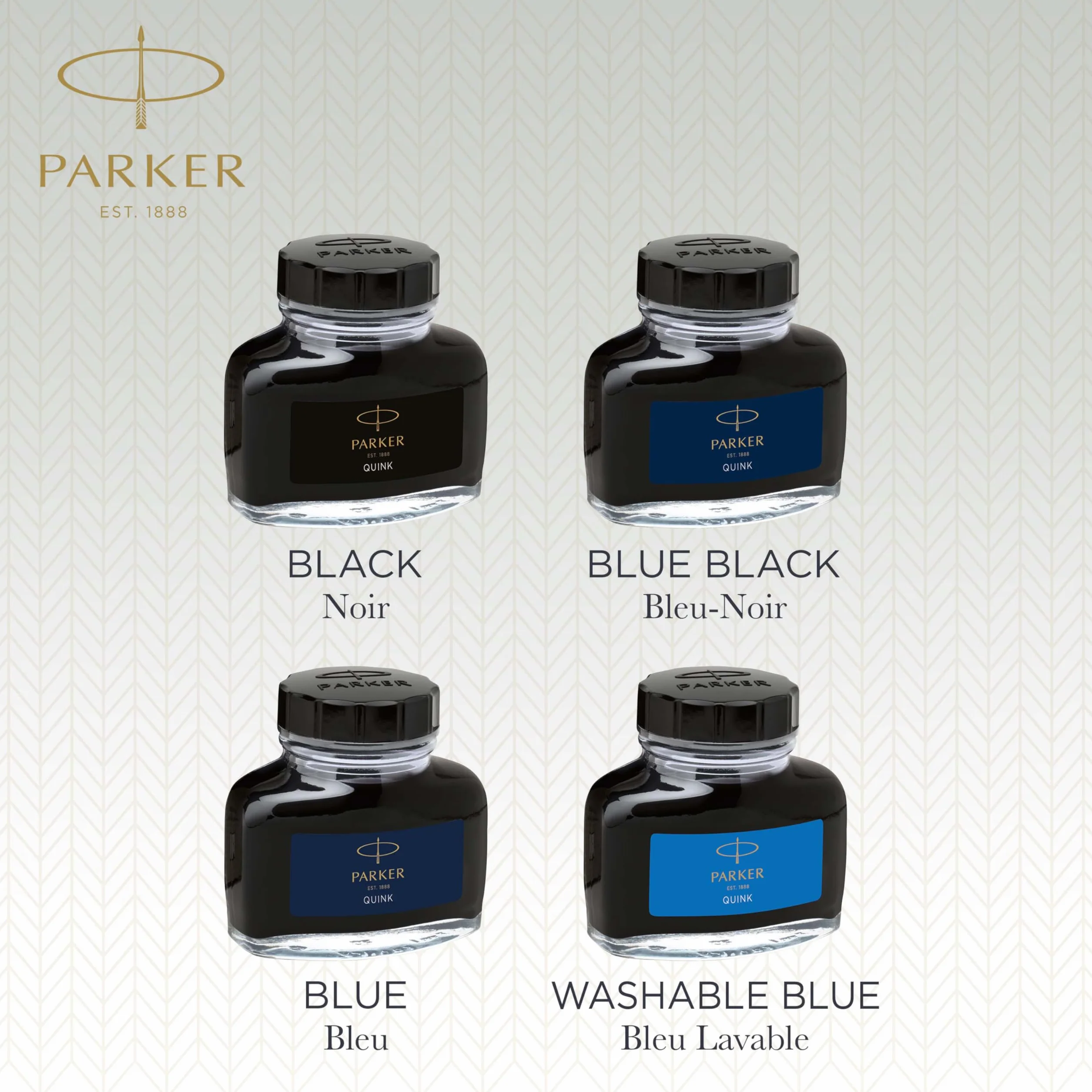 Parker Quink 1950377 Kałamarz, Niebieski, 57 ml