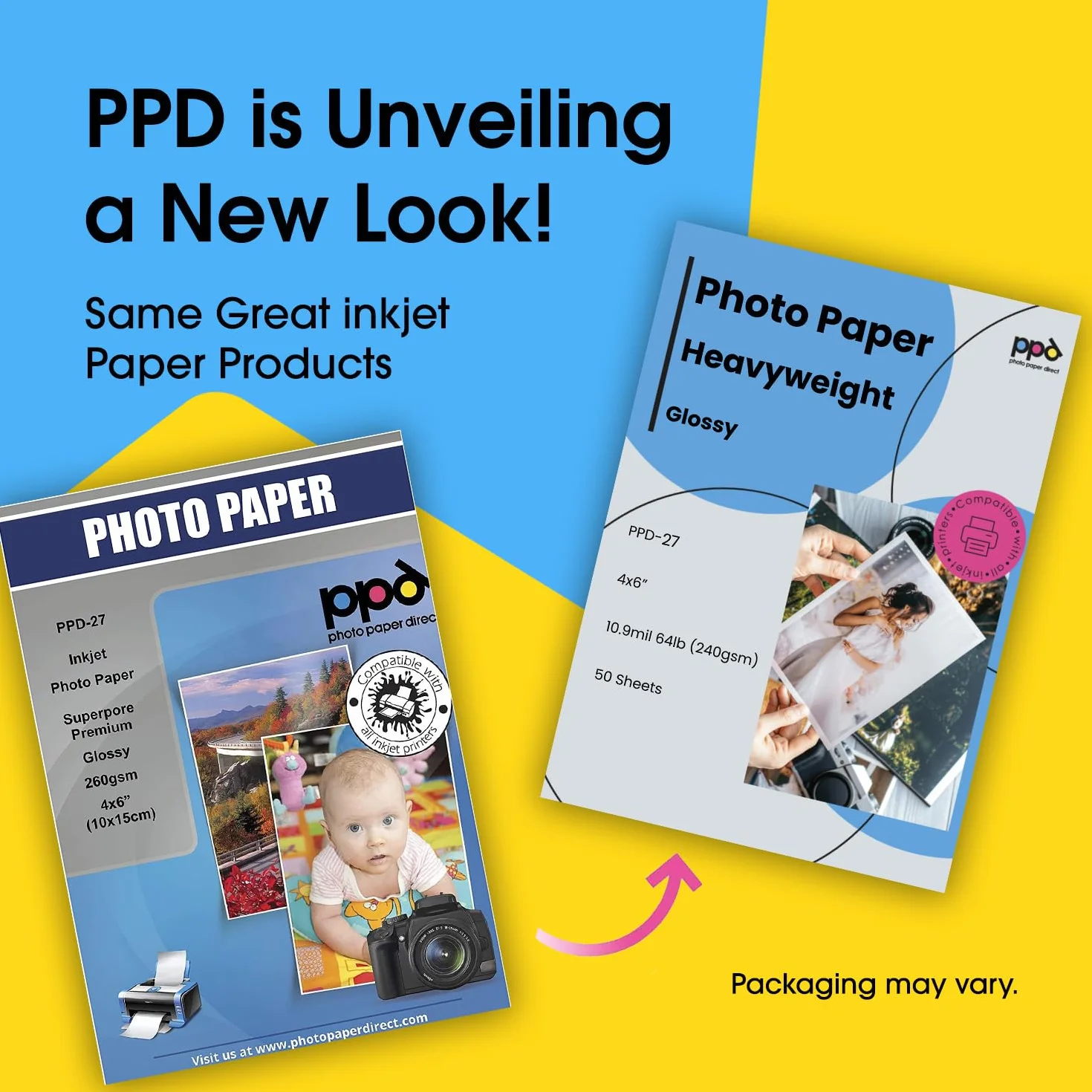 PPD 10x15cm 50 Arkuszy 260g Profesjonalny Błyszczący Papier Fotograficzny do Drukarek Atramentowych - PPD-27-50