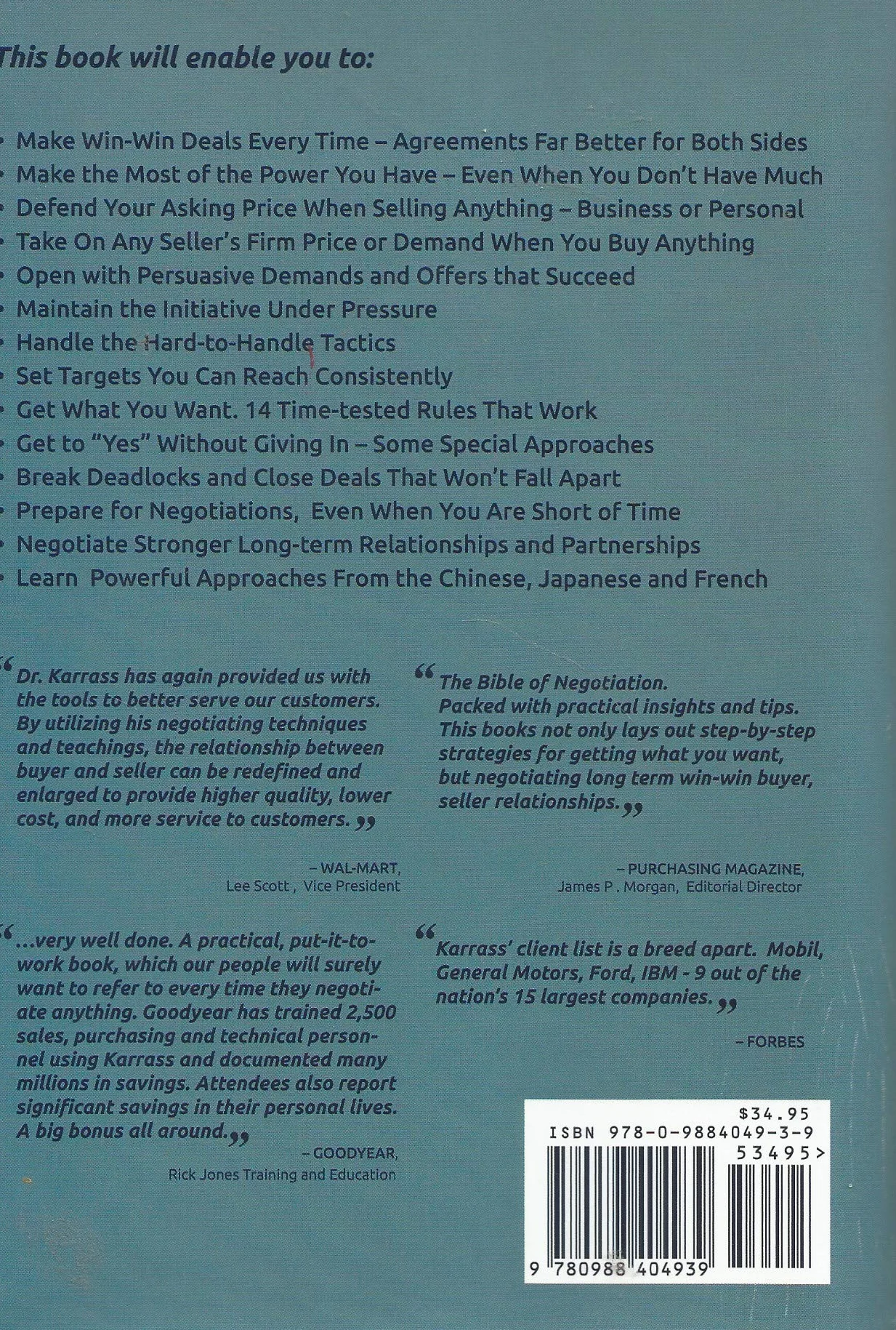 In Business As In Life - You Don't Get What You Deserve, You Get What You Negotiate (edycja poprawiona) 2nd edition by Dr. Chester L. Karrass (2013) Twarda okładka