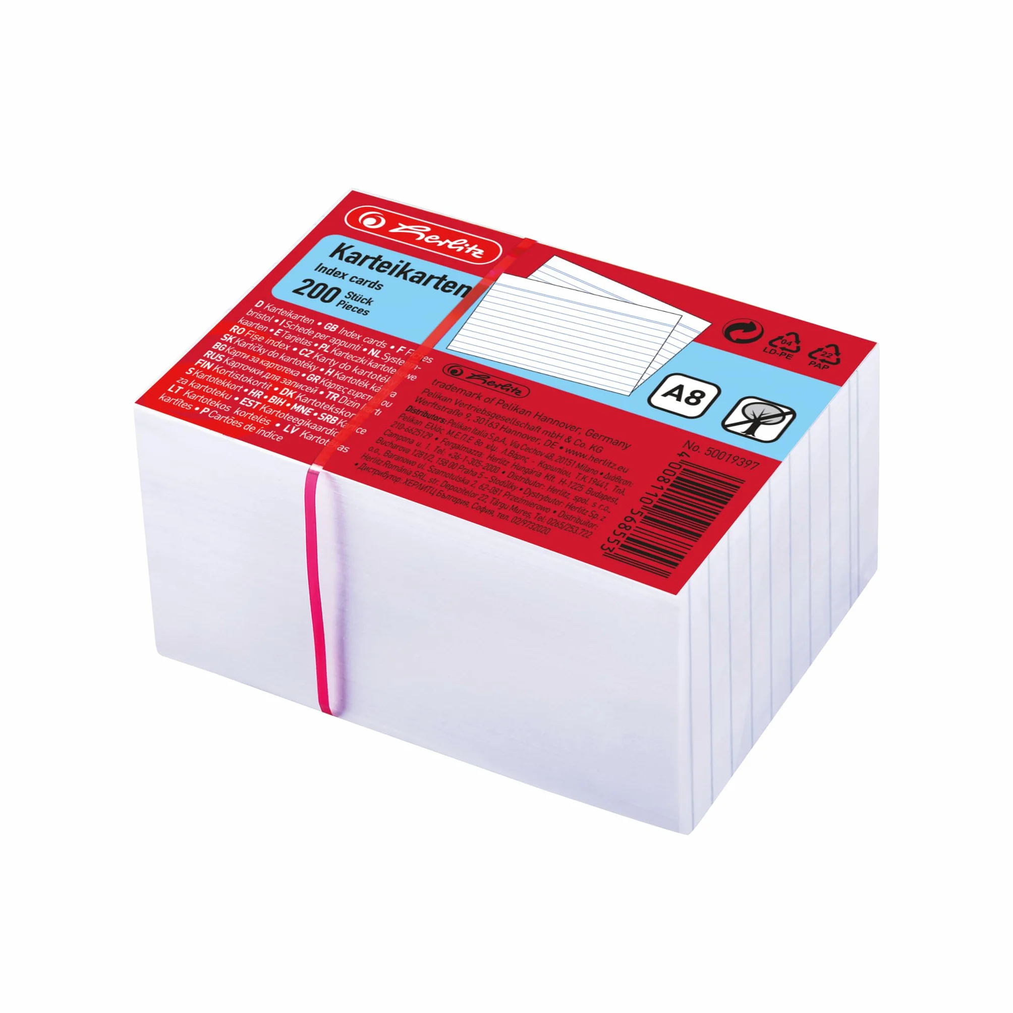 Herlitz Fiszki A8 Biały