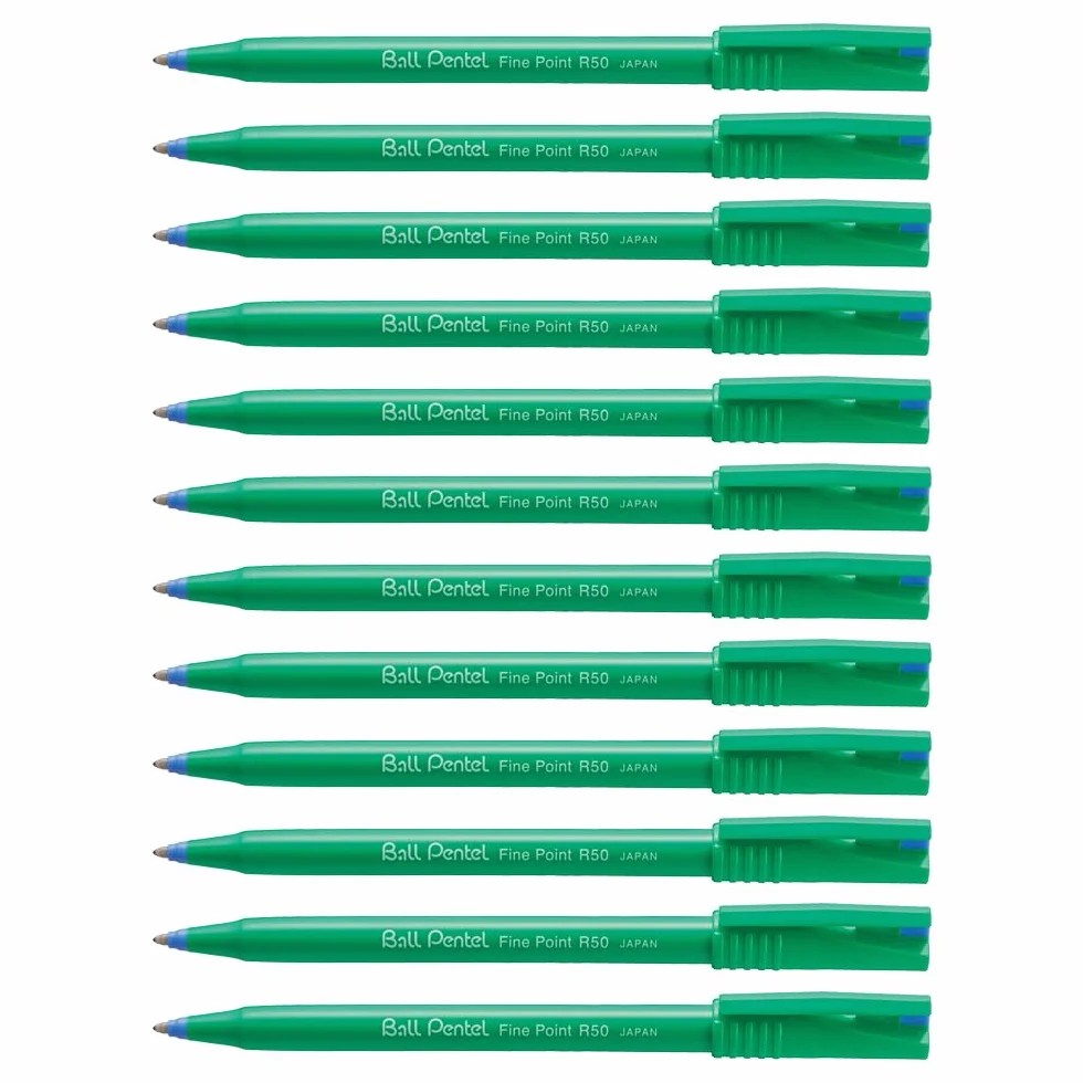 Pentel Pióro kulkowe R50-C "Ball Pentel" 0,4 mm, 12 sztuk, niebieskie