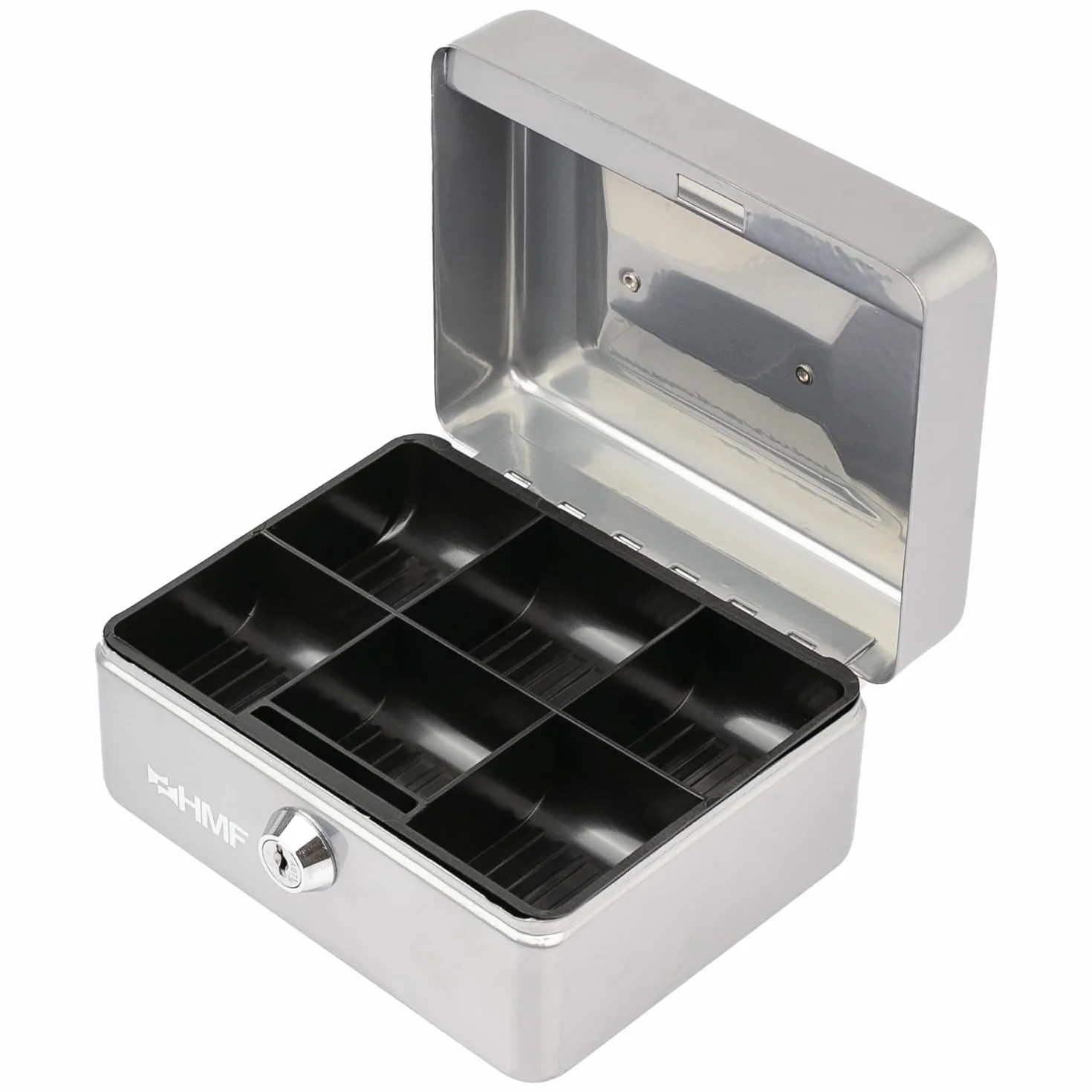 HMF 10215-09 kasetka na pieniądze 15 x 12 x 8 cm, srebrna