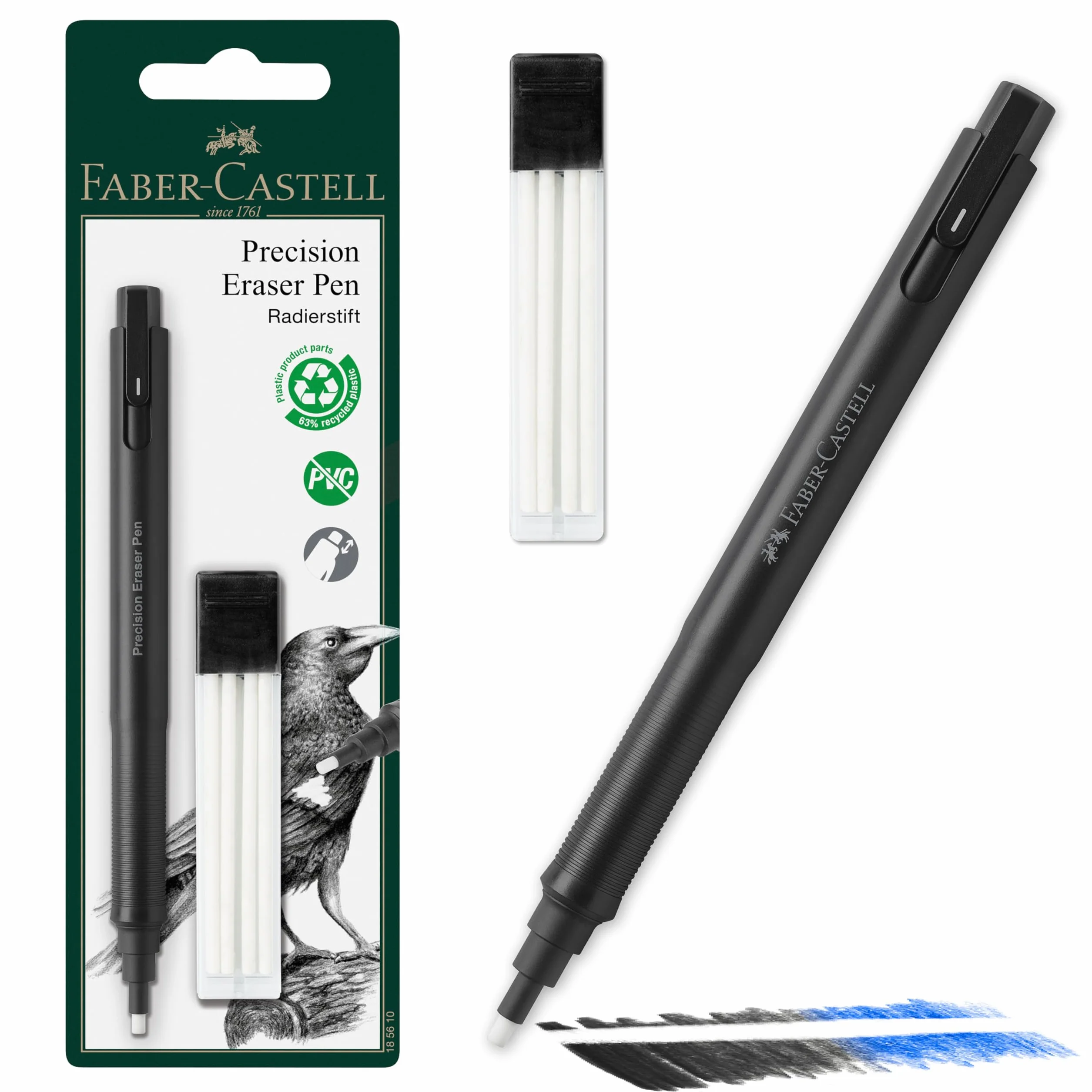 Faber-Castell 185610 Gumka do Mazania, Biały, końcówka 2,5 mm