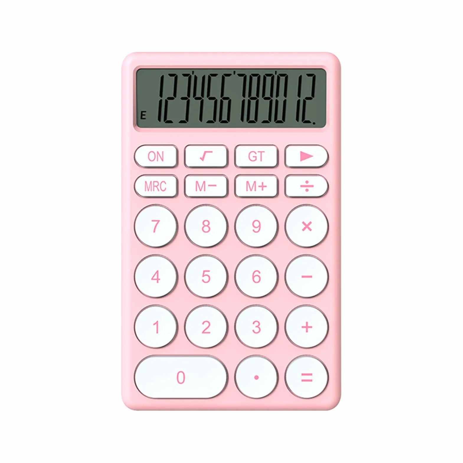Luqeeg Mały Kalkulator Rozmiar Kieszonkowy, Ręczny Wielofunkcyjny Elektroniczny Kalkulator Kreskówek z Dużym Ekranem do Biura, Szkoły, Domu, Biznesu (PINK)