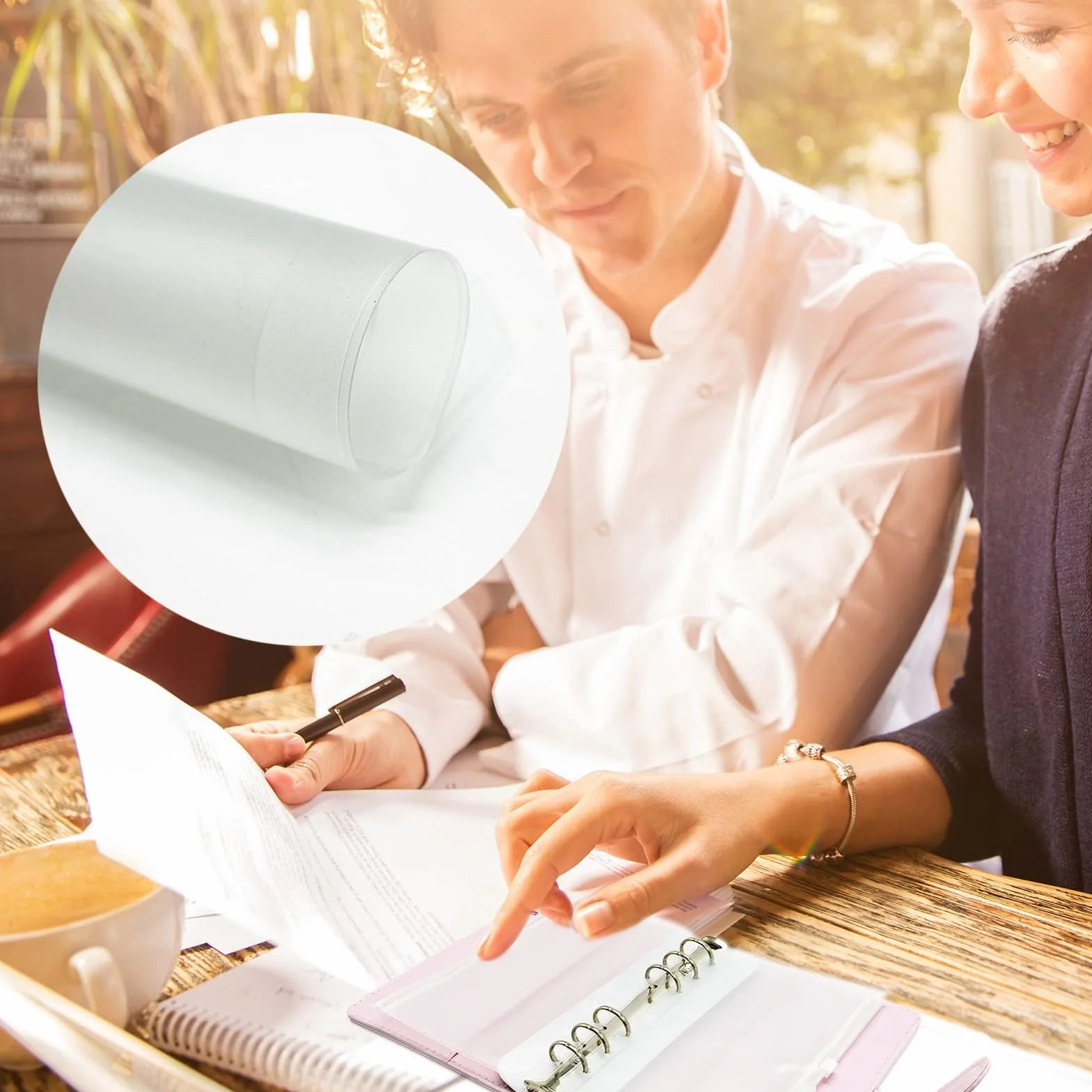 Kieszonki do segregatora z otworami A5, 20 szt. PVC kieszonki na dokumenty A5 do wpinania, wodoszczelne plastikowe kieszonki do segregatora budżetowego, 6-otworowe kieszonki do segregatora
