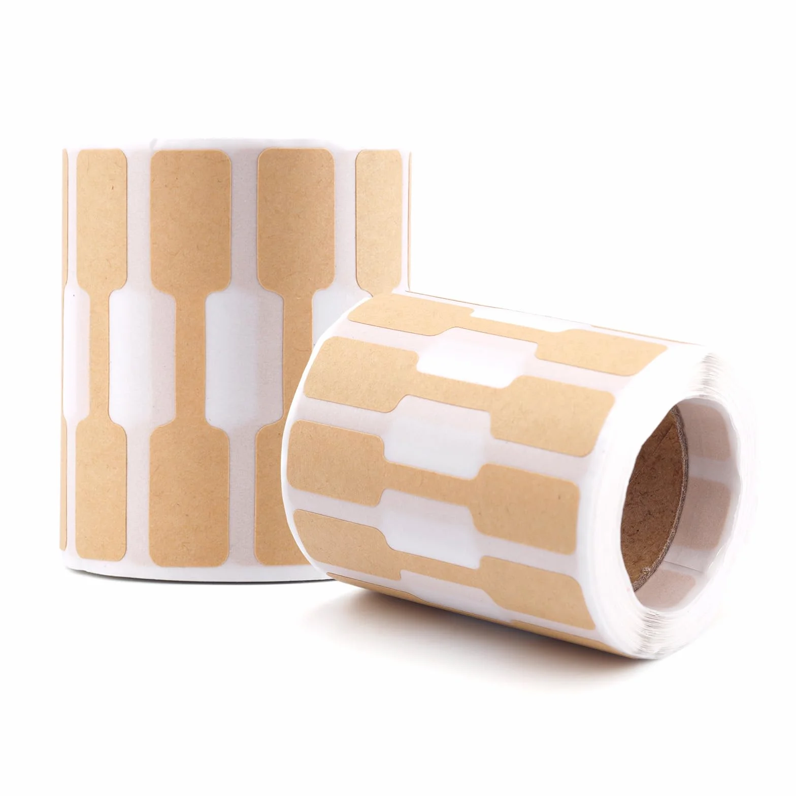 Etykiety Cenowe na Biżuterię, Samoprzylepne Papier Kraft, 2 Rolki 1000szt