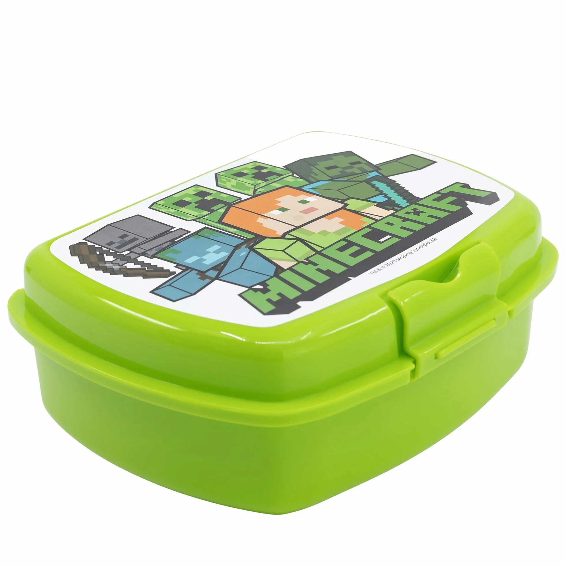 Stor Pudełko na lunch dla dzieci z zamknięciem zabezpieczającym Minecraft