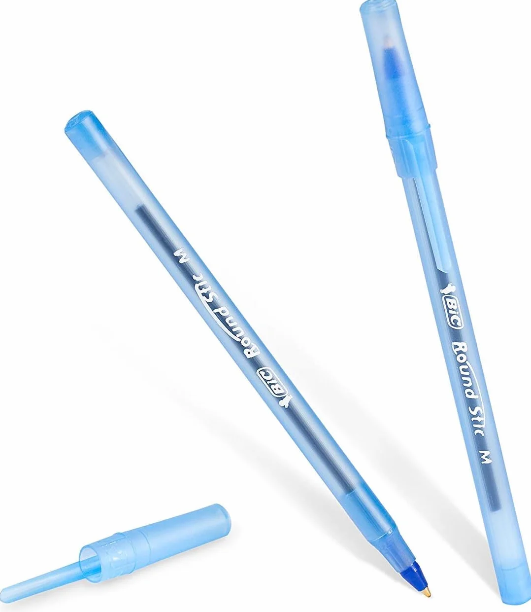 BIC Okrągłe długopisy Stic Xtra Life - 60 sztuk długopisów zbiorczych - średnia końcówka 1,0 mm, 30 czarnych i 30 niebieskich długopisów Combo Pack