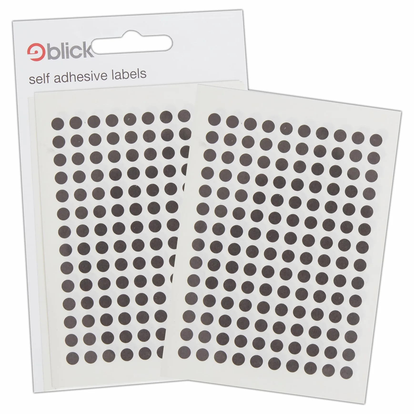 Blick Etykiety, czarne, samoprzylepne naklejki, kolorowe kropki, okręgi, 5 mm, 940 etykiet, do domu, biura, rodziny, szkoły, kalendarza świątecznego, organizowania, planera, tabeli nagród, oznaczania