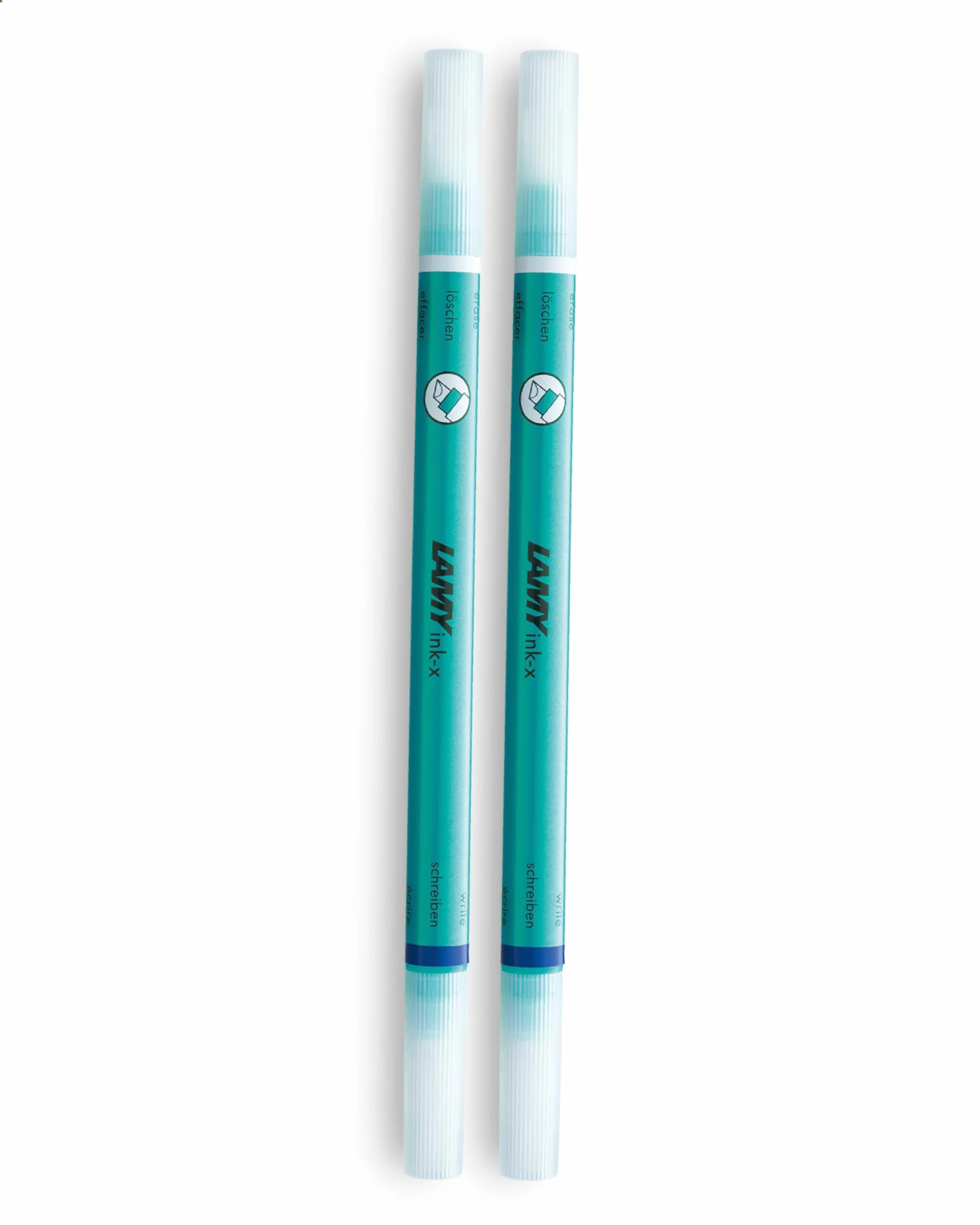 LAMY Zestaw 2 gaśnic atramentowych z tworzywa sztucznego z końcówką do usuwania atramentu i końcówką korekcyjną - wyłącznie do wymazywania atramentu królewskiego błękitu