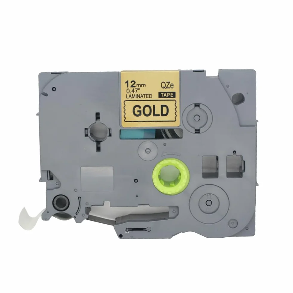 1 opakowanie czarno-złotej laminowanej taśmy etykietowej kompatybilna z drukarką etykiet Brother P-Touch TZ 831 TZe 831 12 mm 1/5.1 cm OPA4831