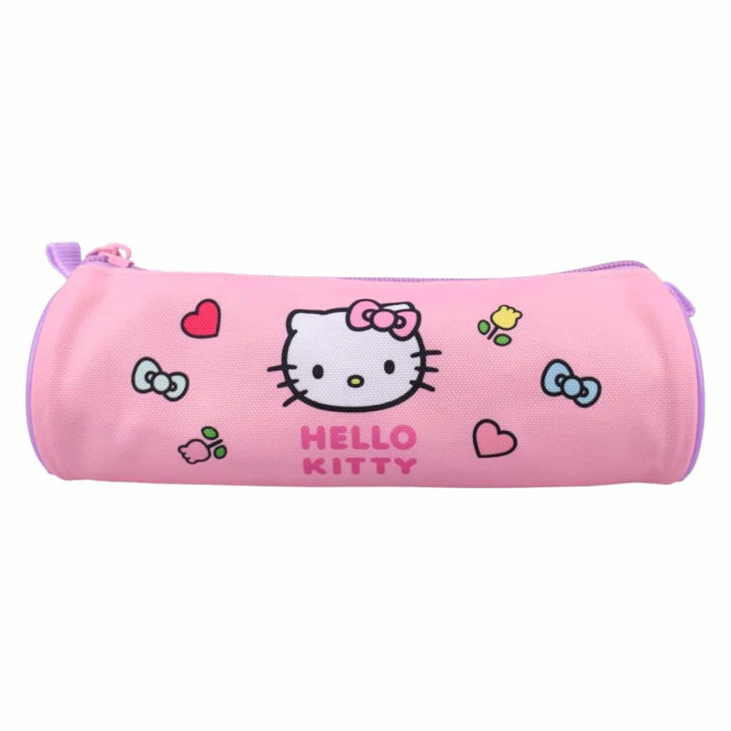 mybagstory Hello Kitty piórnik - piórnik z 1 przegródkami - dla dzieci - szkoła - przedszkole - dziewczynka - rozmiar 21 cm, pomysł na prezent, różowy
