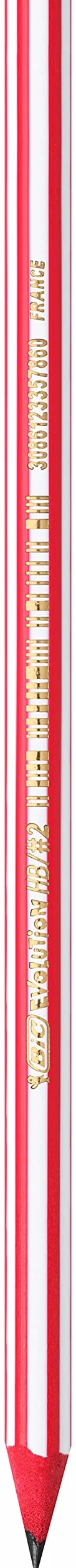 BIC Evolution Stripes ołówek HB – różne kolory obudowy, opakowanie 12 szt.