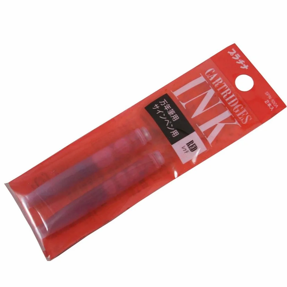 Platinum Preppy marker i wkład do pióra wiecznego, czerwony tusz, zestaw 2 szt
