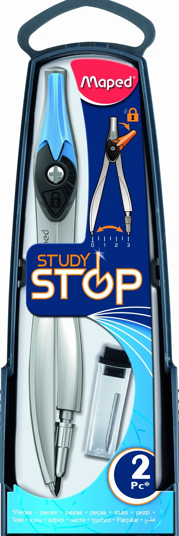 Cyrkiel study stop z wkladami grafitowymi