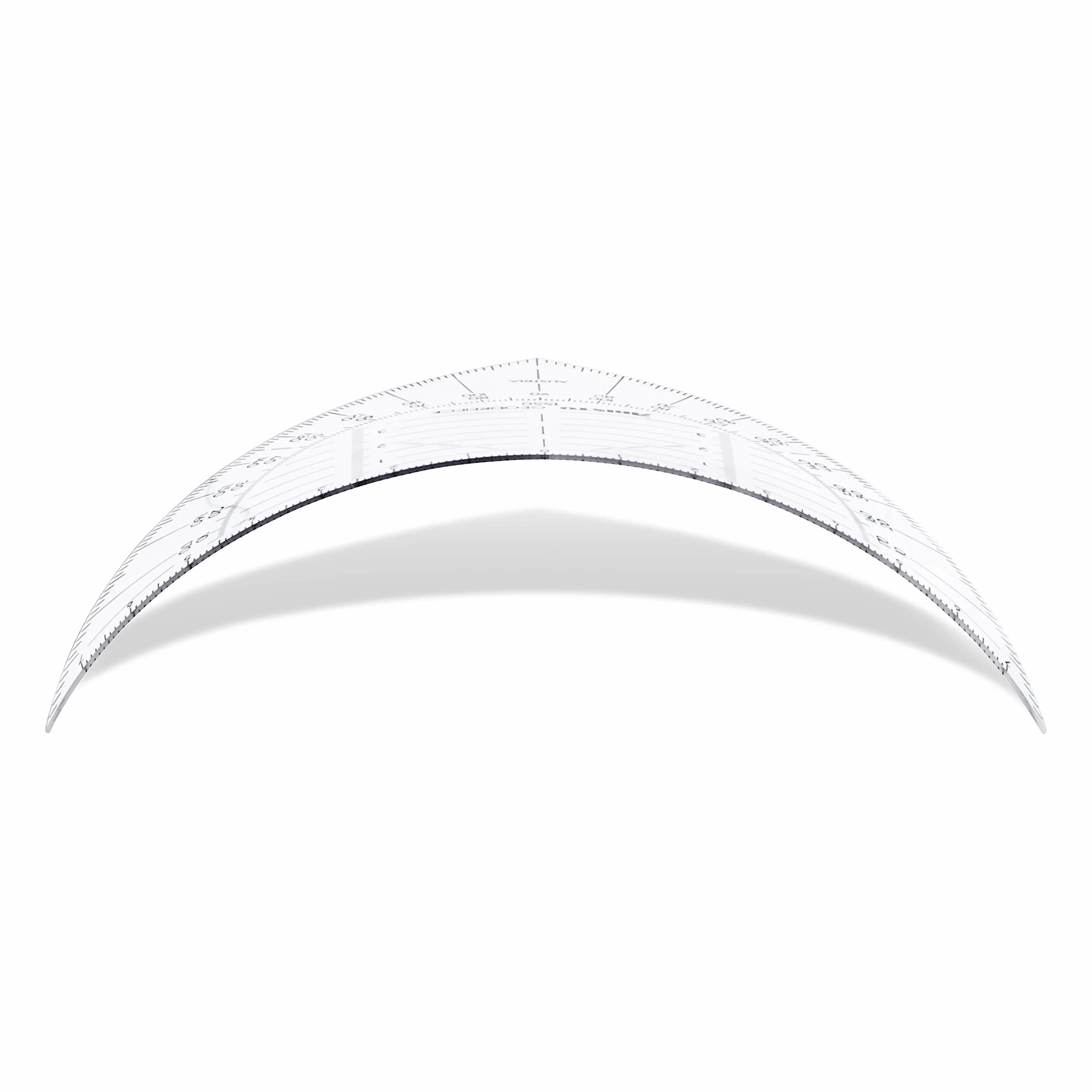 Aristo AR1550 ekierka geometryczna (16 cm, nietłukące się tworzywo sztuczne, wysoka dokładność wymiaru, odporne na ścieranie opis), przezroczysta