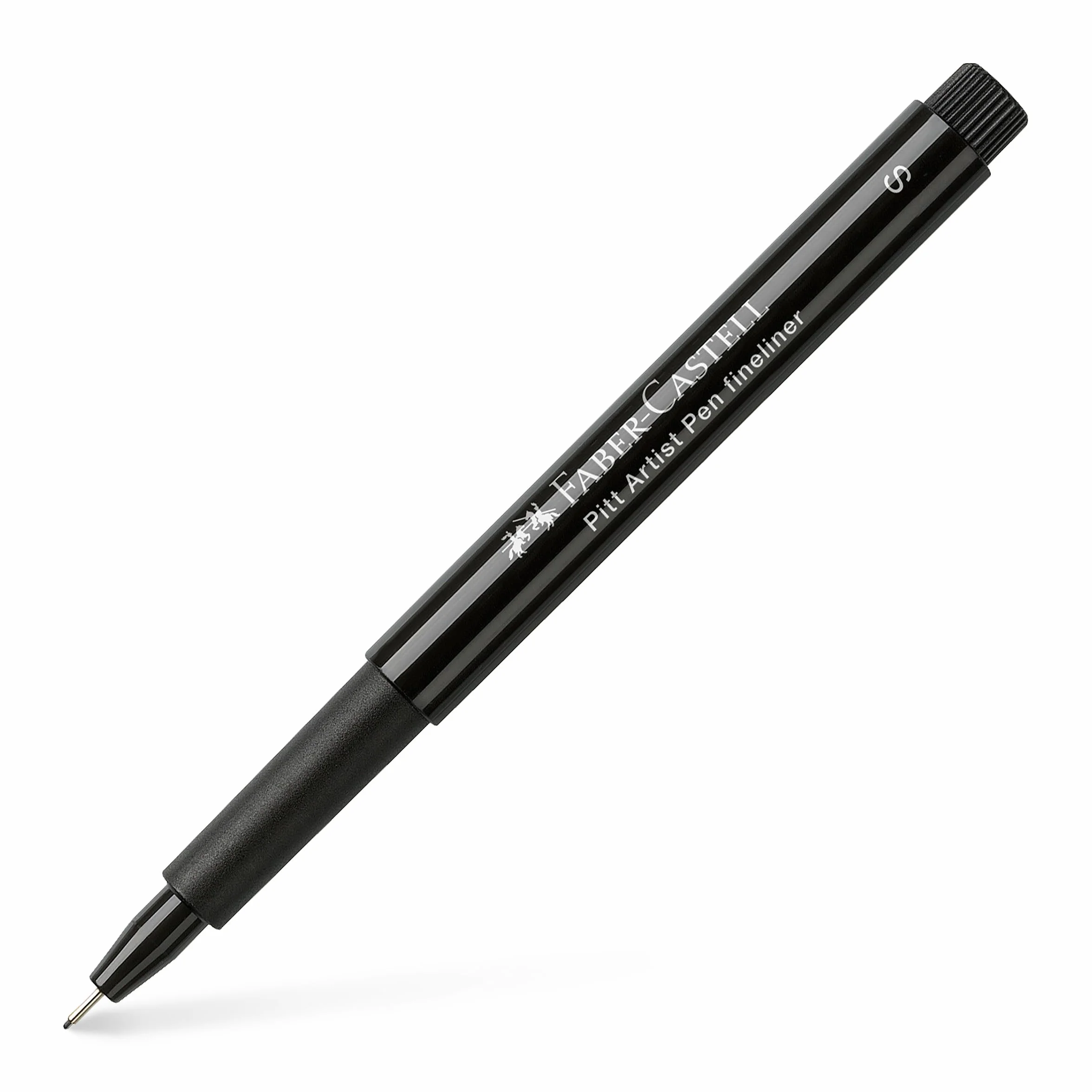 Faber-Castell Sztuka i grafika Pitt Artist Pen Fineliner India Ink Pen, czarny, pojedynczy długopis Pitt, do sztuki, rzemiosła, rysowania, szkicowania, domu, szkoły, uniwersytetu, kolorowania