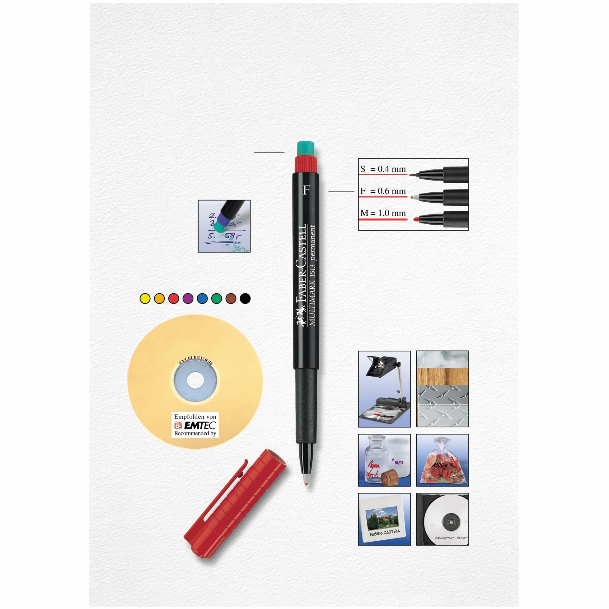 Faber-Castell 152399 Marker Permanentny, Czarny, S
