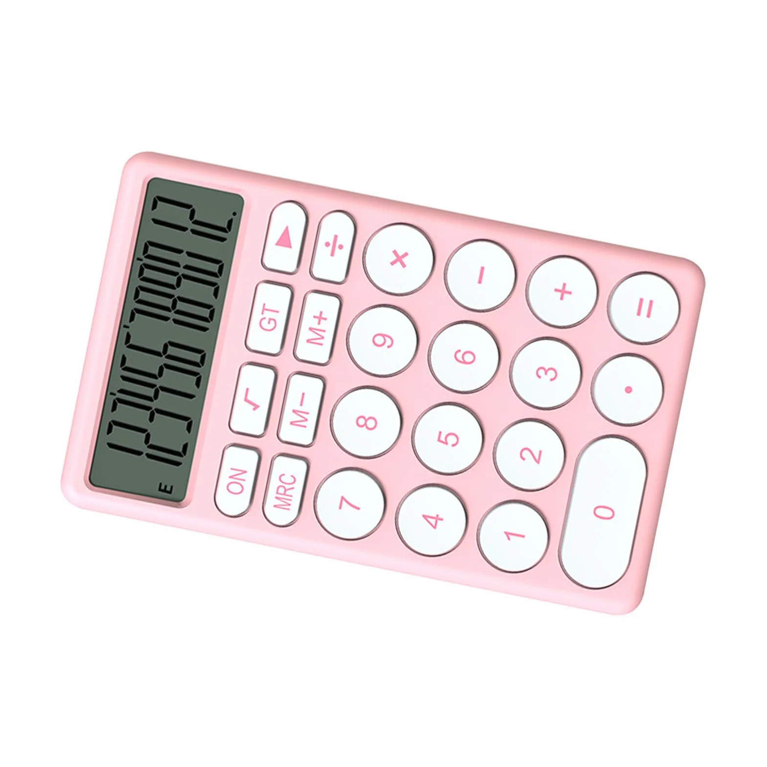 Luqeeg Mały Kalkulator Rozmiar Kieszonkowy, Ręczny Wielofunkcyjny Elektroniczny Kalkulator Kreskówek z Dużym Ekranem do Biura, Szkoły, Domu, Biznesu (PINK)