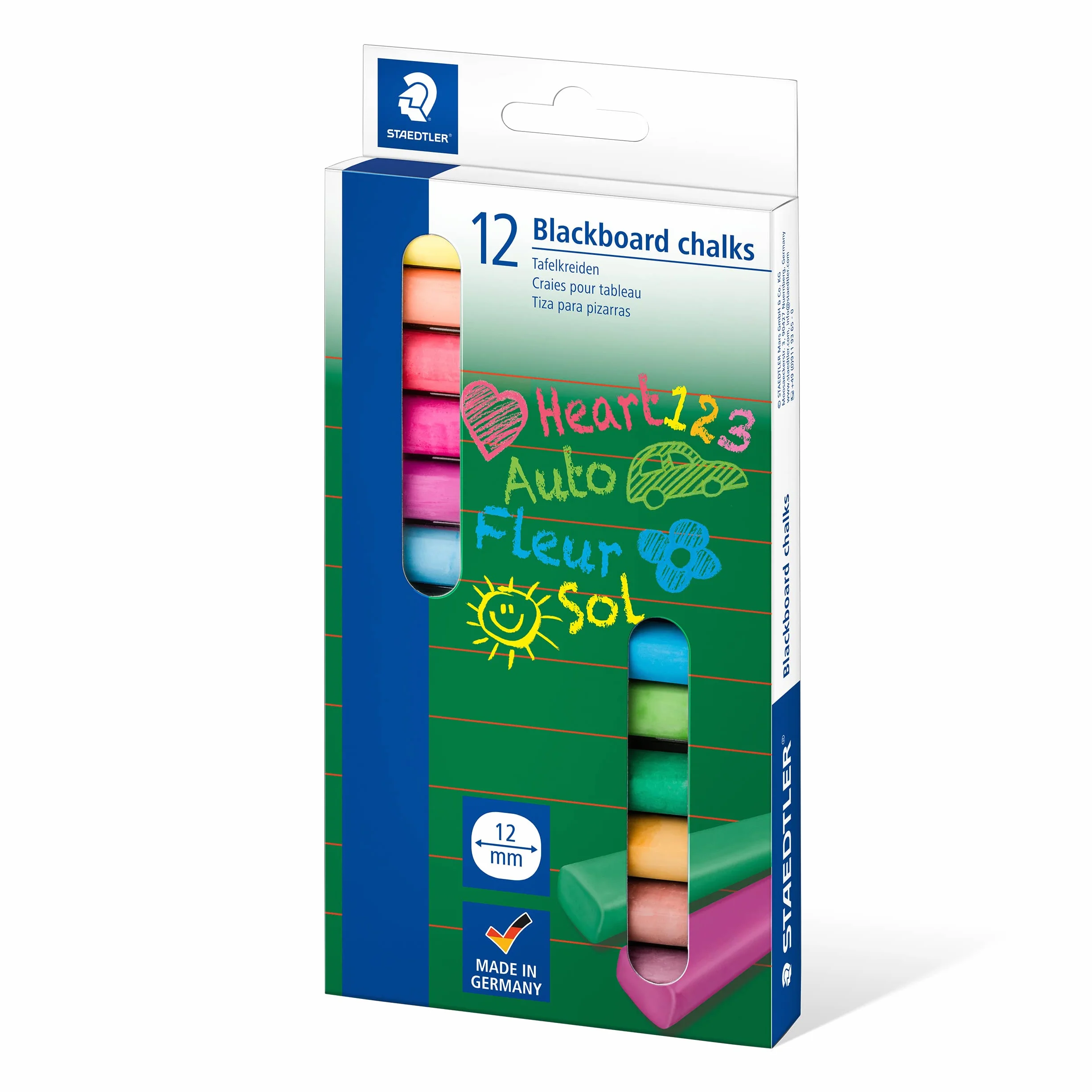 Staedtler 2360 ST Kreda Tablicowa, Wielokolorowy, 12 sztuk