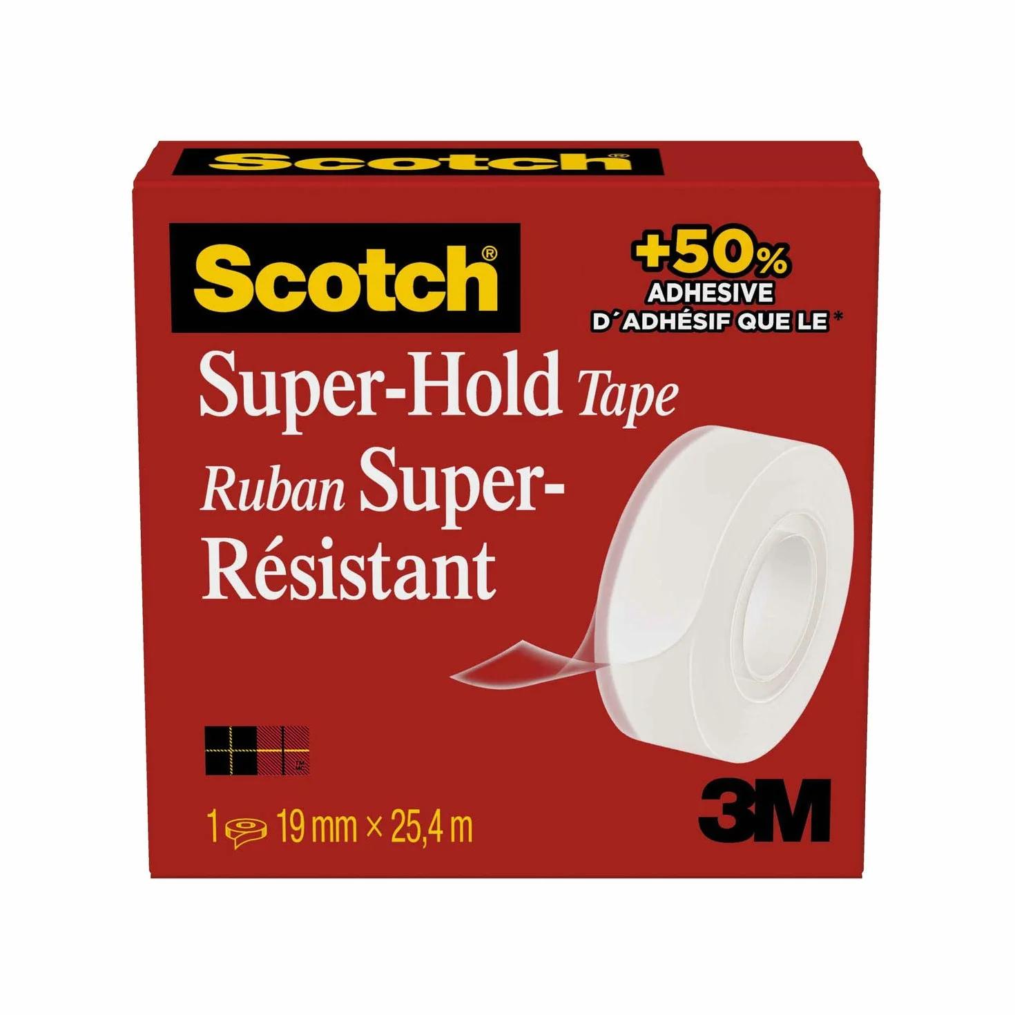 Scotch Super-Hold 700K-EU Taśma Klejąca, Bezbarwny, 19 mm x 25,4 m