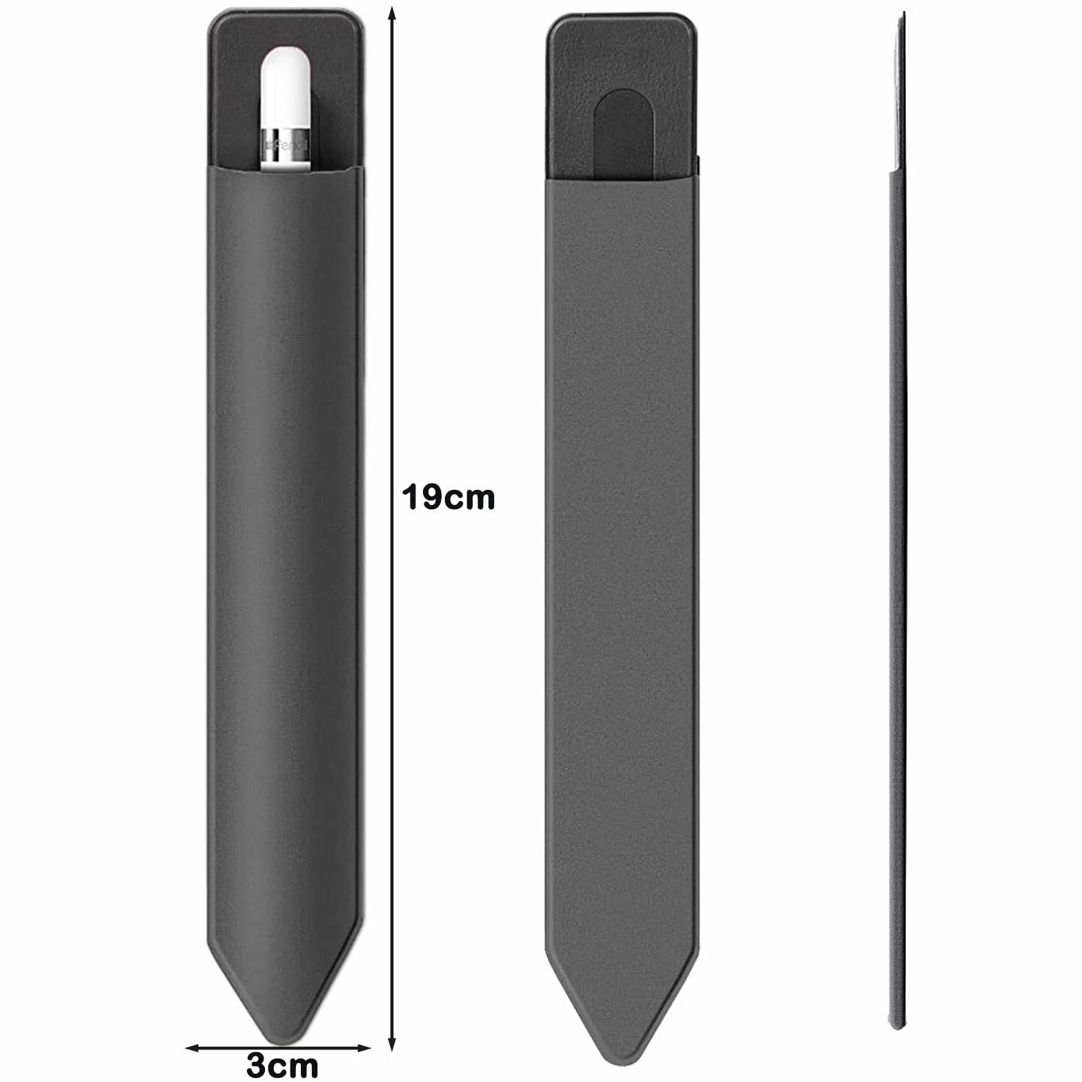 VIEVRE Uchwyt na ołówki do Apple (1. i 2. generacji), uchwyt na ołówki z Apple, etui na długopisy iPada, elastyczny uchwyt na długopisy, elastyczny uchwyt na długopisy, szary