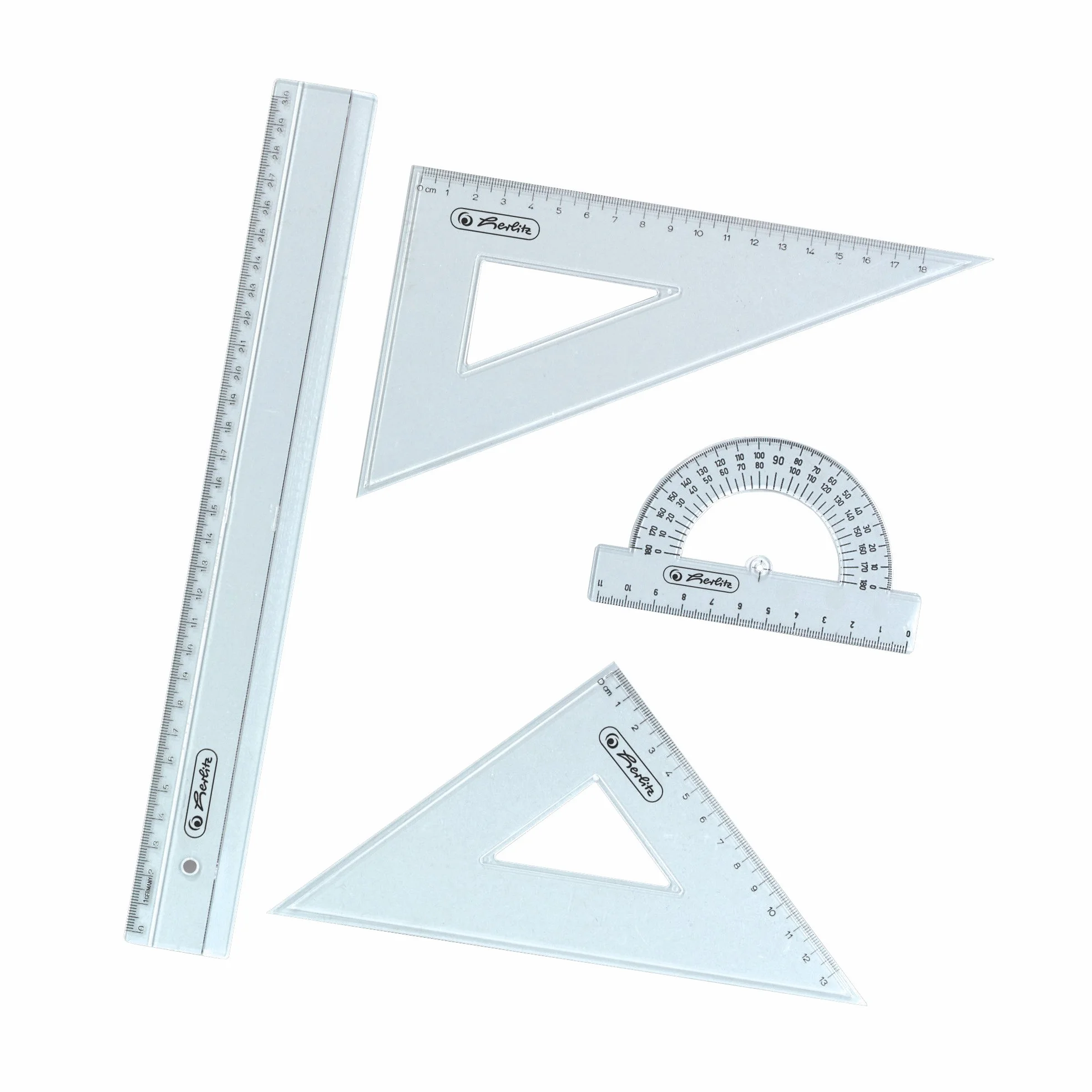 Herlitz komplet geometryczny, 4 części