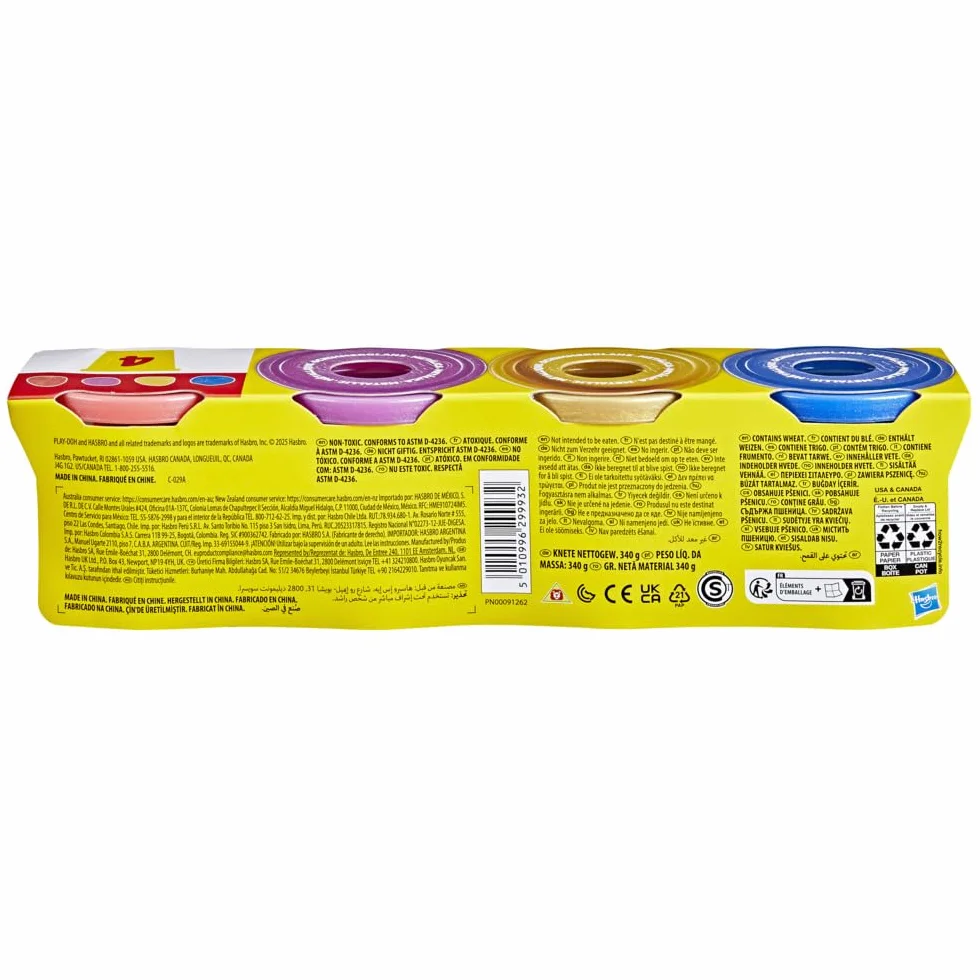 Czteropak metalicznej ciastoliny Play-Doh