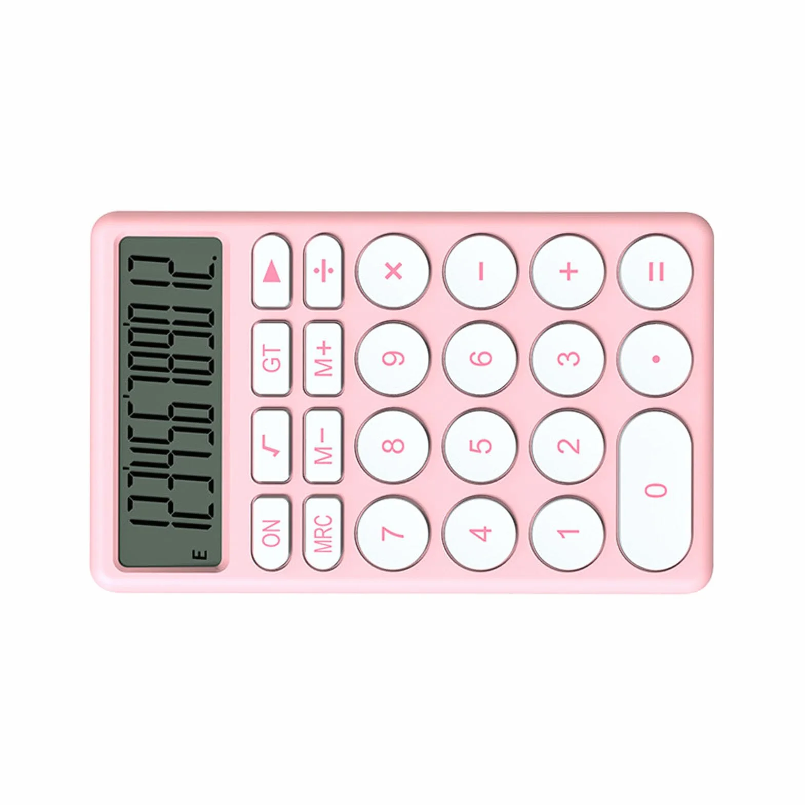 Luqeeg Mały Kalkulator Rozmiar Kieszonkowy, Ręczny Wielofunkcyjny Elektroniczny Kalkulator Kreskówek z Dużym Ekranem do Biura, Szkoły, Domu, Biznesu (PINK)