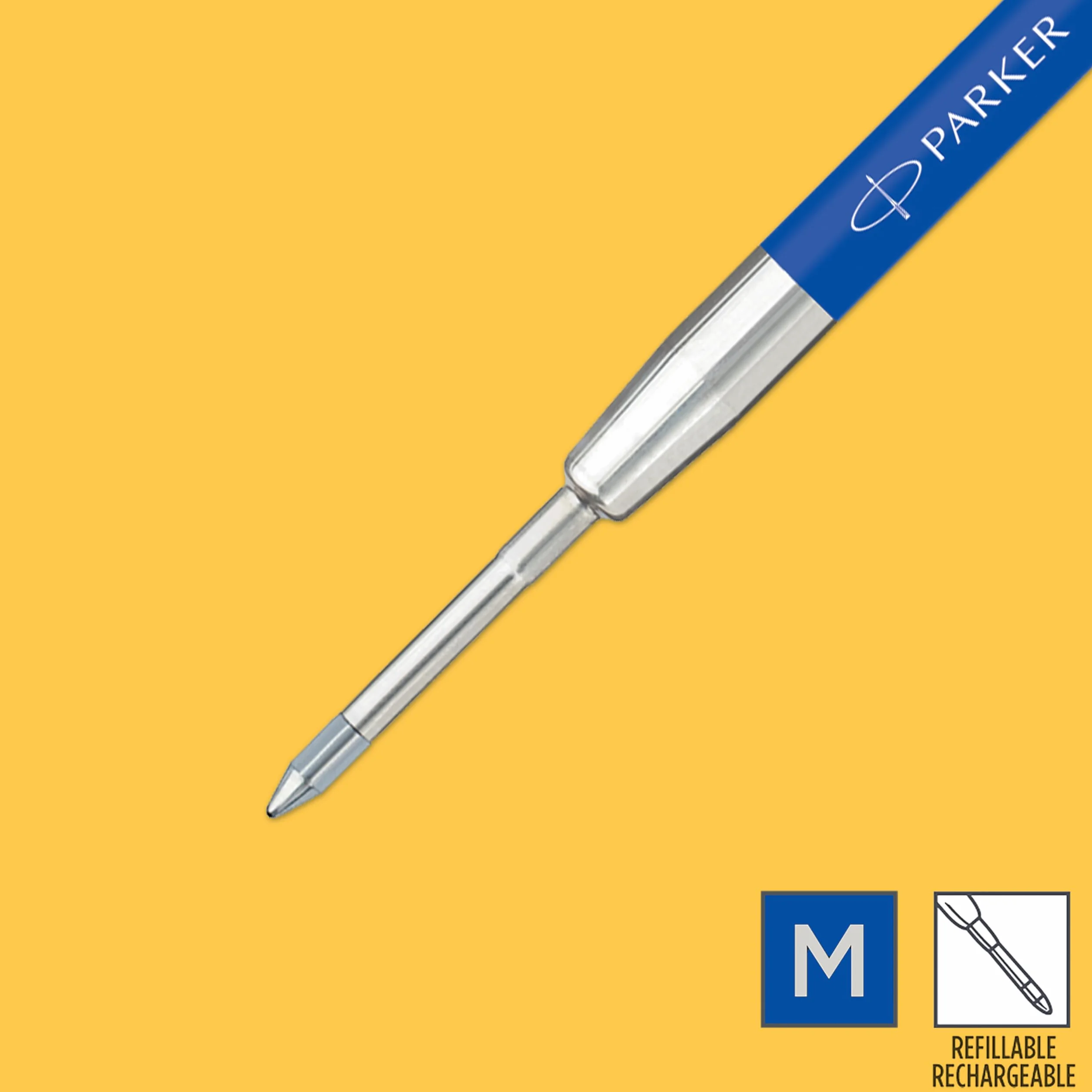 Parker 2136210 Wkłady do Długopisu, Niebieski, 2 sztuki