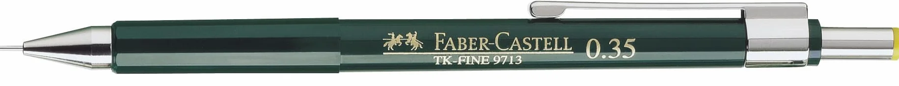 Faber-Castell 136300 - Ołówek mechaniczny TK-FINE 9713, grubość ołowiu: 0,35 mm, kolor korpusu: zielony