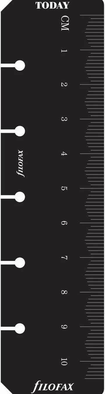 Czarna mini linijka marker strony
