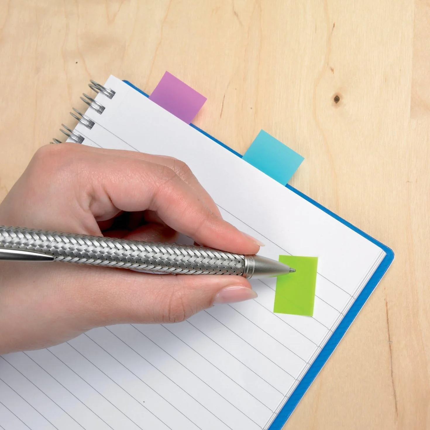 Post-it I680-2 Index 1 dozownik po 50 karteczek (25,4 x 43,2 mm), niebieski